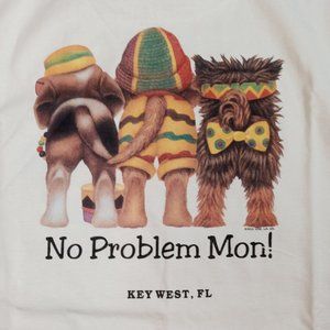 Rasta Dogs T Shirt Key West Florida No Problem Mon Rastafarian Look XL Florida